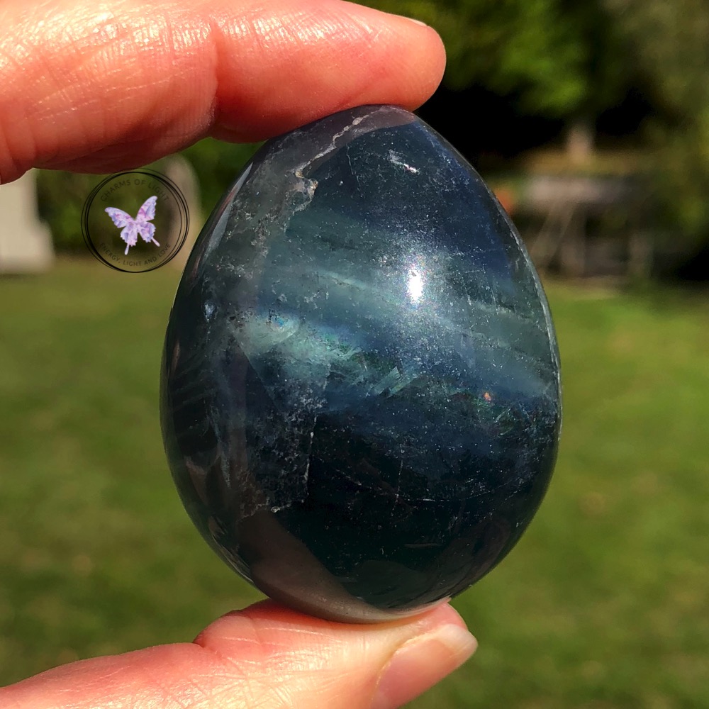 Blue Green Fluorite Egg